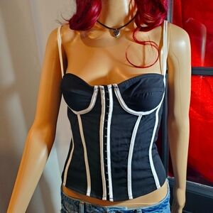 PrettyLittleThing Tailored White Pin Striped Top